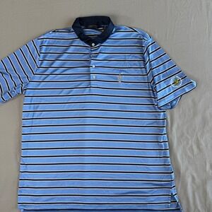 Polo Ralph Lauren Shirt XL‎ Blue US Open 122nd The Country Club Golf Striped